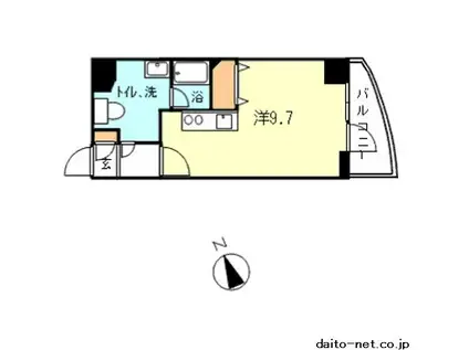 リヴィエール宮崎台(ワンルーム/6階)の間取り写真