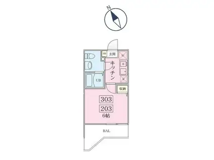 AVENIR上星川(1K/3階)の間取り写真