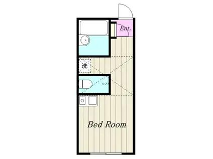 フロレゾン相模原(ワンルーム/1階)の間取り写真