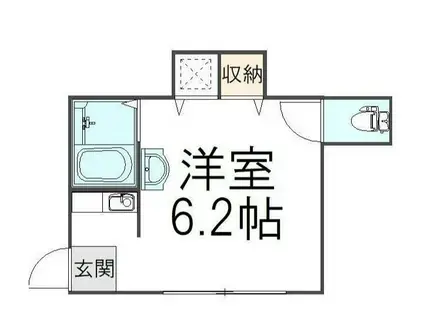 ハイムかしわ(ワンルーム/1階)の間取り写真