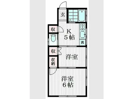 ネクスト北千住(1SK/1階)の間取り写真