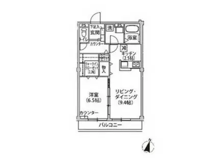 トレーノ赤堤(1LDK/2階)の間取り写真