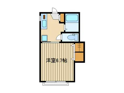 コーポアラジン 西台(1K/1階)の間取り写真