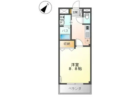 サージュ(1K/2階)の間取り写真