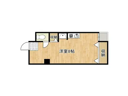 ベストレジデンス京橋駅前(ワンルーム/2階)の間取り写真