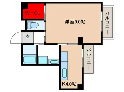 中央日進ビルA(1K/2階)の間取り写真