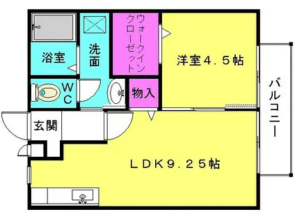 サニーコートTS(1LDK/2階)の間取り写真