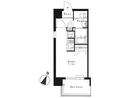 MS高砂(ワンルーム/5階)の間取り写真