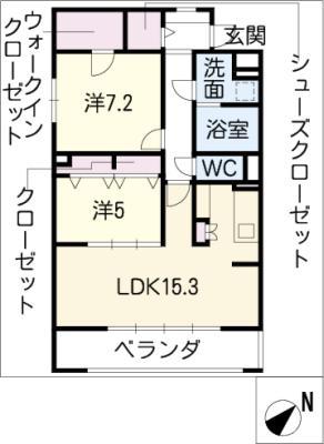 メイボーアネックス(2LDK/3階)の間取り写真