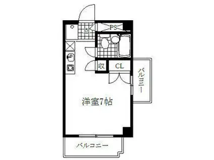 ハイツSS(ワンルーム/3階)の間取り写真