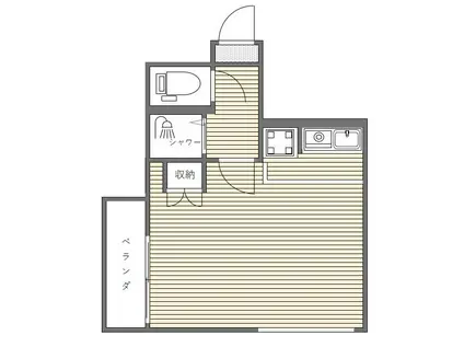 落合トウエイビル(ワンルーム/2階)の間取り写真