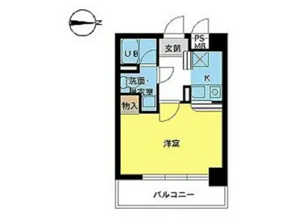 スカイコート新高円寺(1K/3階)の間取り写真