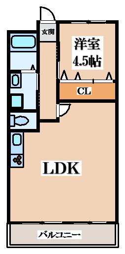 第3寺尾マンション(1LDK/2階)の間取り写真