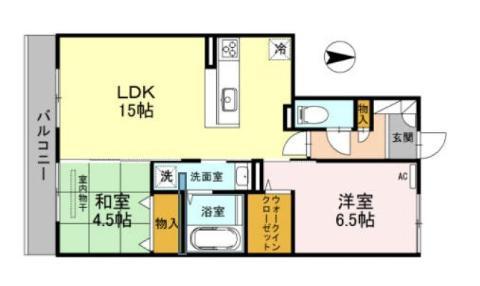 ファミール大池(2LDK/2階)の間取り写真