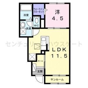 エレガンス メゾン I(1LDK/1階)の間取り写真