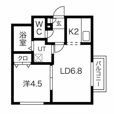 BESSER(1LDK/2階)の間取り写真