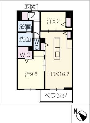 ザ リッツ大手町(2LDK/3階)の間取り写真