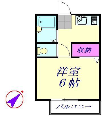 パナホーム諏訪(ワンルーム/1階)の間取り写真