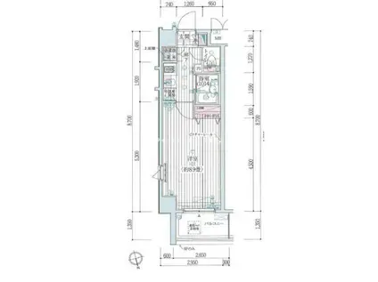 プレール・ドゥーク御徒町(1K/9階)の間取り写真