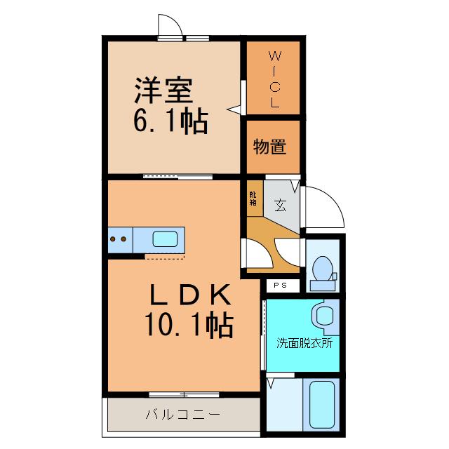 EAGLEX(1LDK/2階)の間取り写真