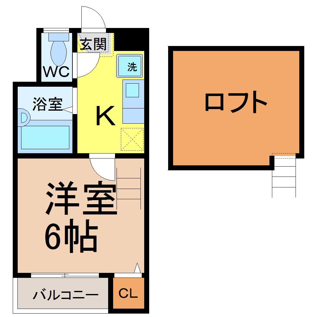 エランド大須(1K/2階)の間取り写真