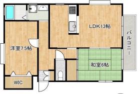 ヴェルデュール(2LDK/1階)の間取り写真