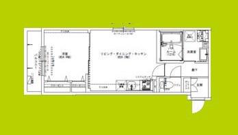 LOUIS APARTMENT 長瀬ノール(1LDK/2階)の間取り写真