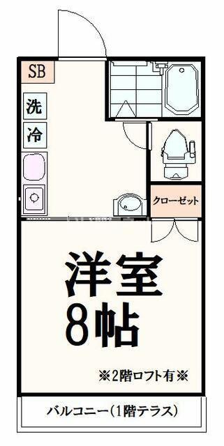 カメリエ(1K/1階)の間取り写真