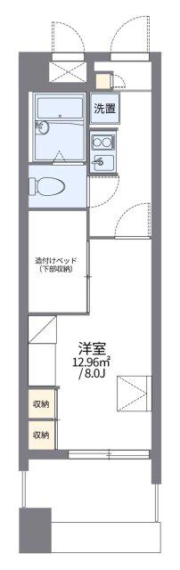 レオパレス国泰寺(1K/4階)の間取り写真