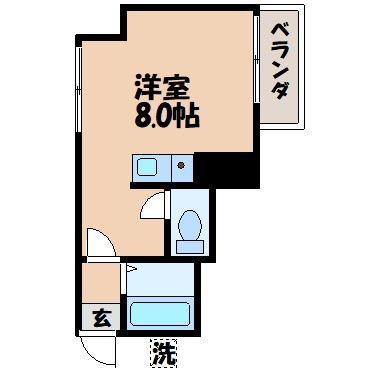フレグランス三原(ワンルーム/1階)の間取り写真