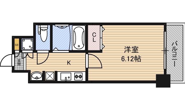CHEZ・MOI・HIROSE(1K/8階)の間取り写真