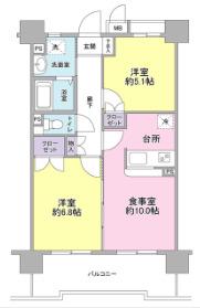 KDXレジデンス上北沢(2LDK/8階)の間取り写真
