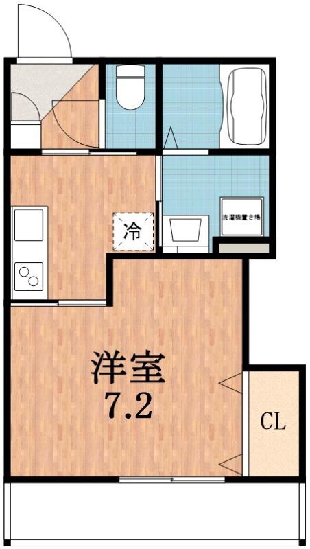 西今川共同(1K/1階)の間取り写真