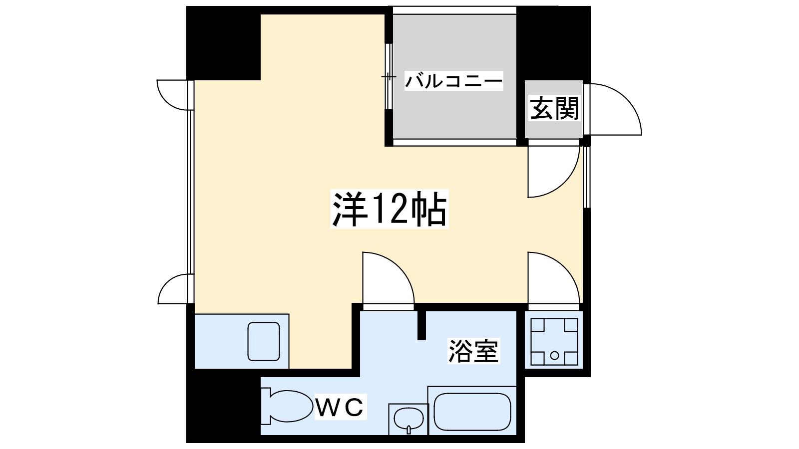 是空DOSHIN(ワンルーム/4階)の間取り写真