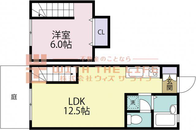 パレット(1LDK/1階)の間取り写真