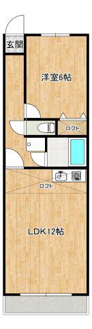 グリーンヴィラ(1LDK/2階)の間取り写真