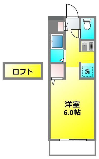 ハイツけやき5番館(ワンルーム/3階)の間取り写真
