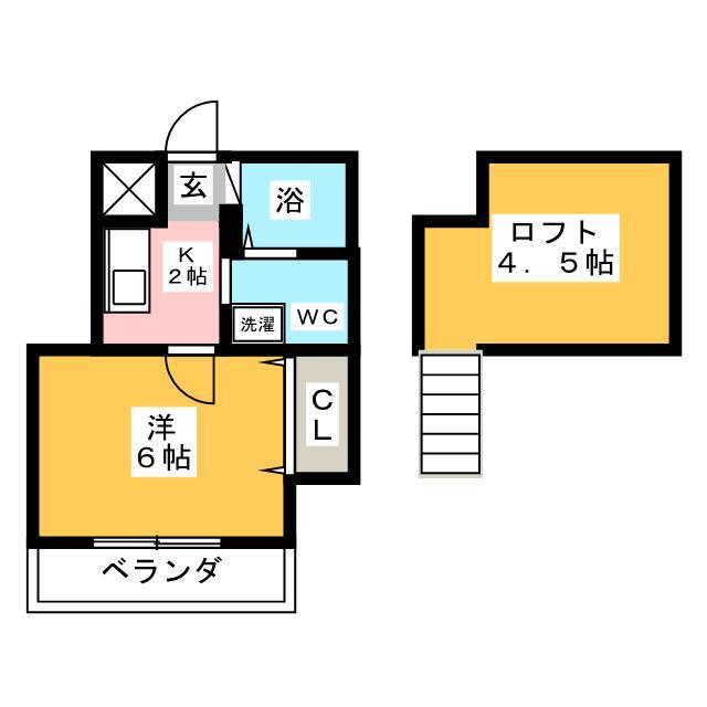 メゾンツチヤ(1K/1階)の間取り写真