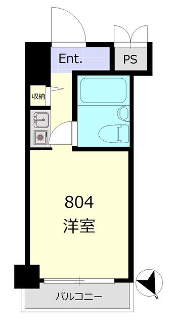 クリオ鶴見ファースト(ワンルーム/8階)の間取り写真
