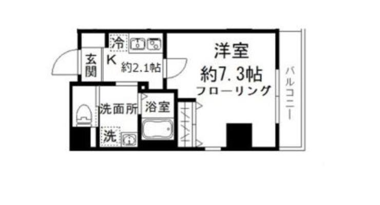 ヴィラフォレスト田端(1K/5階)の間取り写真