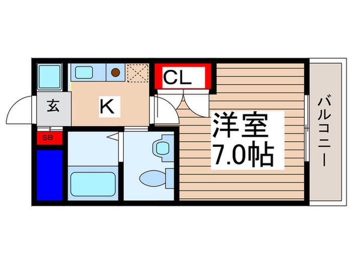 JCアベニューみずほ台(1K/3階)の間取り写真