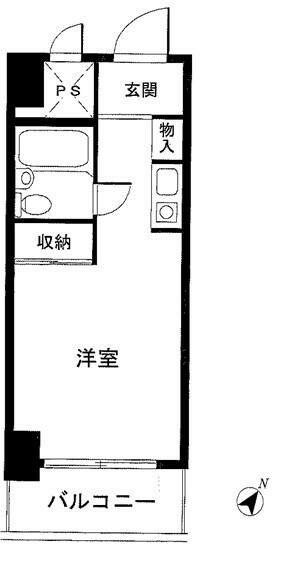 トップ仲木戸(ワンルーム/5階)の間取り写真