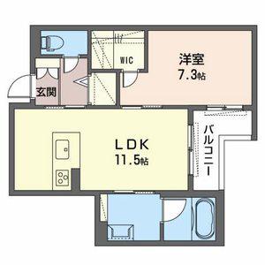 ライムストーン新大宮(1LDK/3階)の間取り写真