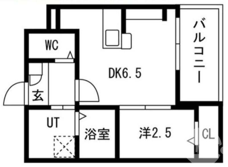 エヌエムセント(1DK/4階)の間取り写真