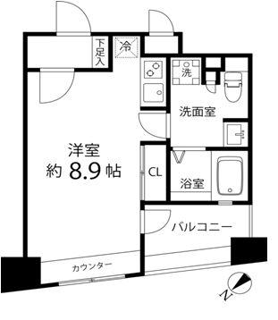 レニール本駒込(ワンルーム/3階)の間取り写真