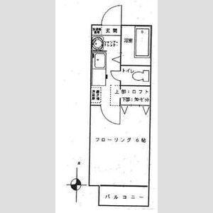 デモーラ小田原(1K/2階)の間取り写真