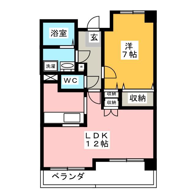 クレセントTF(1LDK/3階)の間取り写真