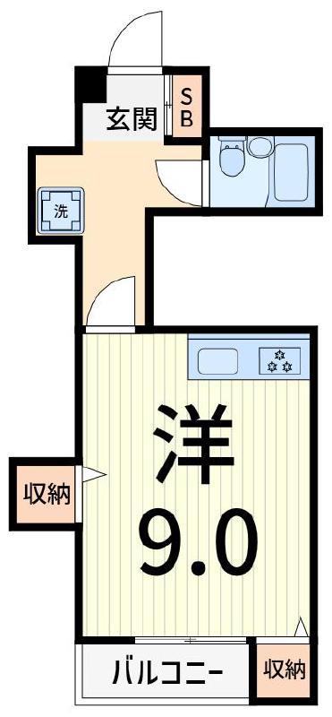 コンドミニアム亀有A棟(ワンルーム/5階)の間取り写真