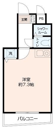 ライオンズマンション横須賀中央第3(ワンルーム/3階)の間取り写真