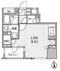 SEASON FLATS SHINOKACHIMACHI(ワンルーム/11階)の間取り写真